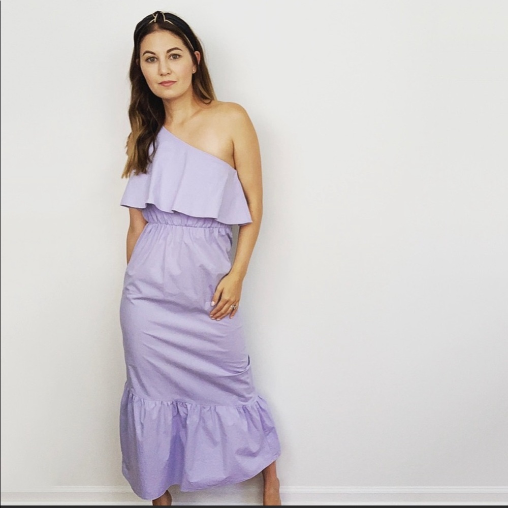 ASOS Lavender One Shoulder Maxi Dress